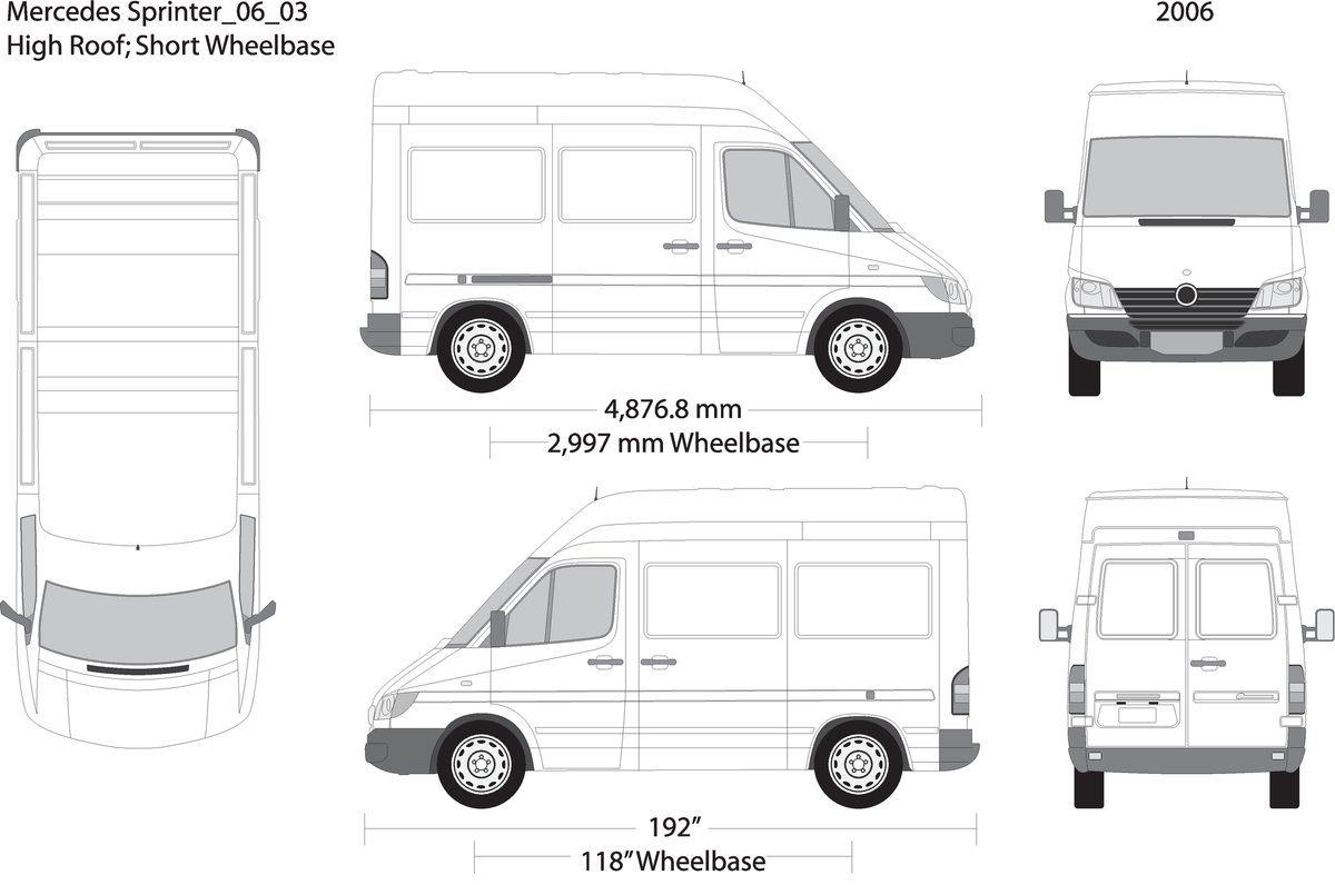 2006 Mercedes Sprinter V03 Vehicle Wrap Template