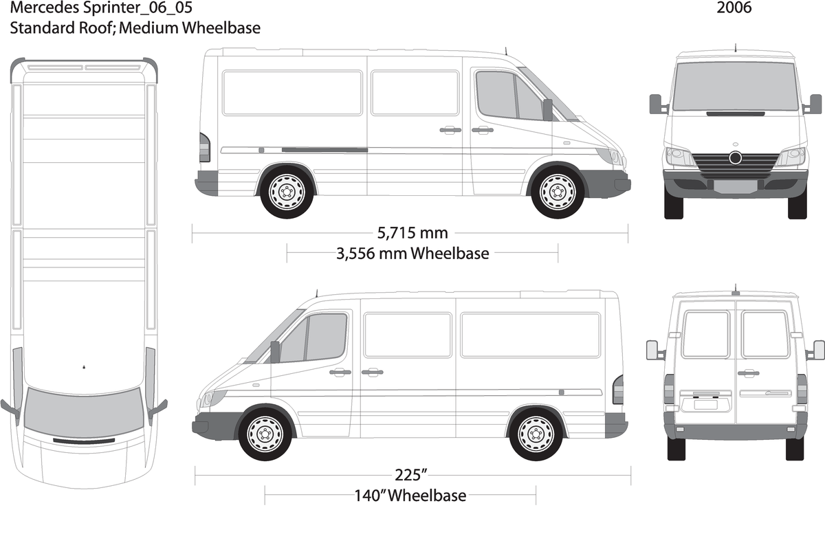 2006 Mercedes Sprinter V05 Vehicle Wrap Template