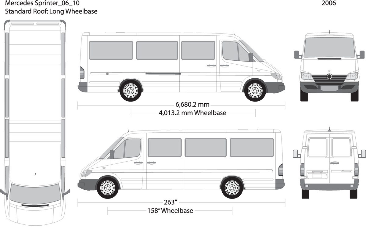 2006 Mercedes Sprinter V10 Vehicle Wrap Template