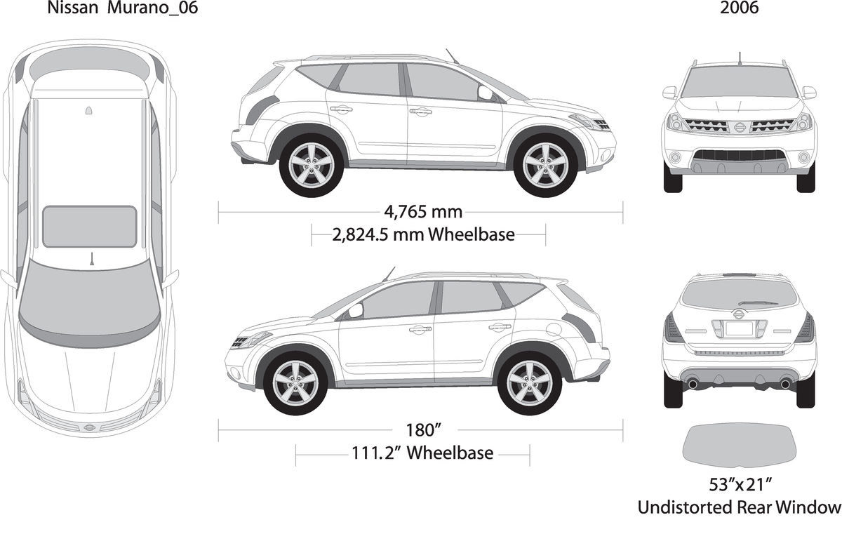 2006 Nissan Murano V06 Vehicle Wrap Template