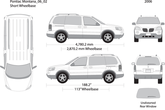 2006 Pontiac Montana V02 Vehicle Wrap Template