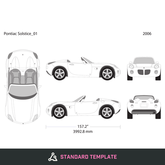 2006 Pontiac Solstice vector wrap template, Design-Ready PDF - GravBase