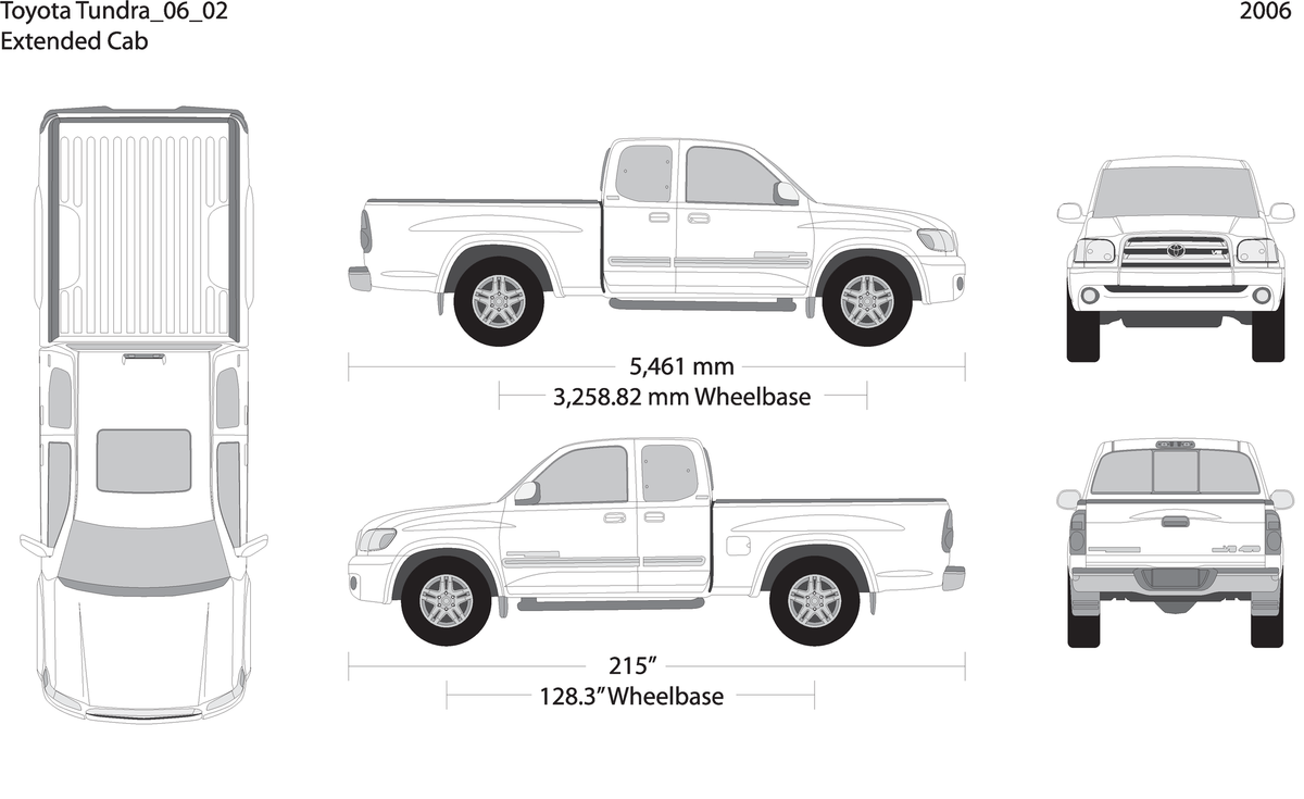 2006 Toyota Tundra V02 Vehicle Wrap Template