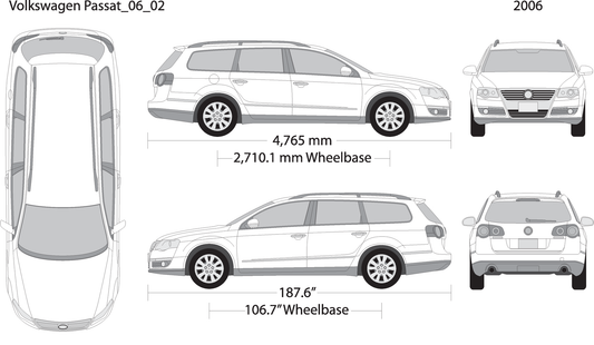 2006 Volkswagen Passat V02 Vehicle Wrap Template