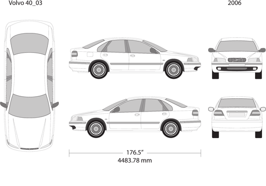 2006 Volvo 40 vector wrap template V03, Design-Ready PDF - GravBase