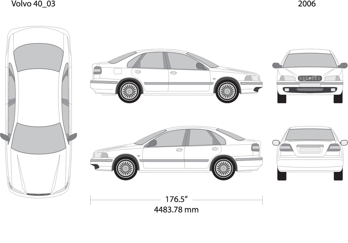 2006 Volvo Volvo 40 V03 Vehicle Wrap Template