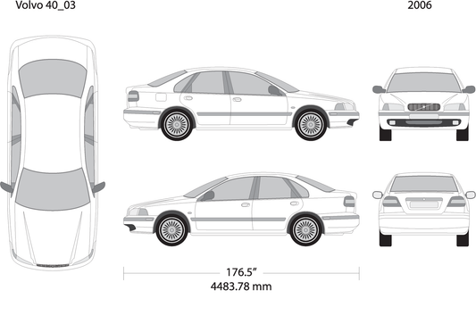 2006 Volvo Volvo 40 V03 Vehicle Wrap Template