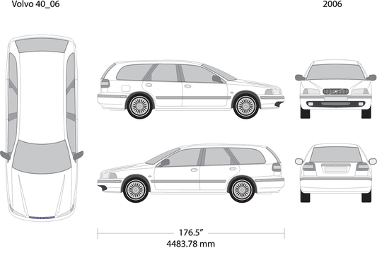 2006 Volvo Volvo 40 V06 Vehicle Wrap Template