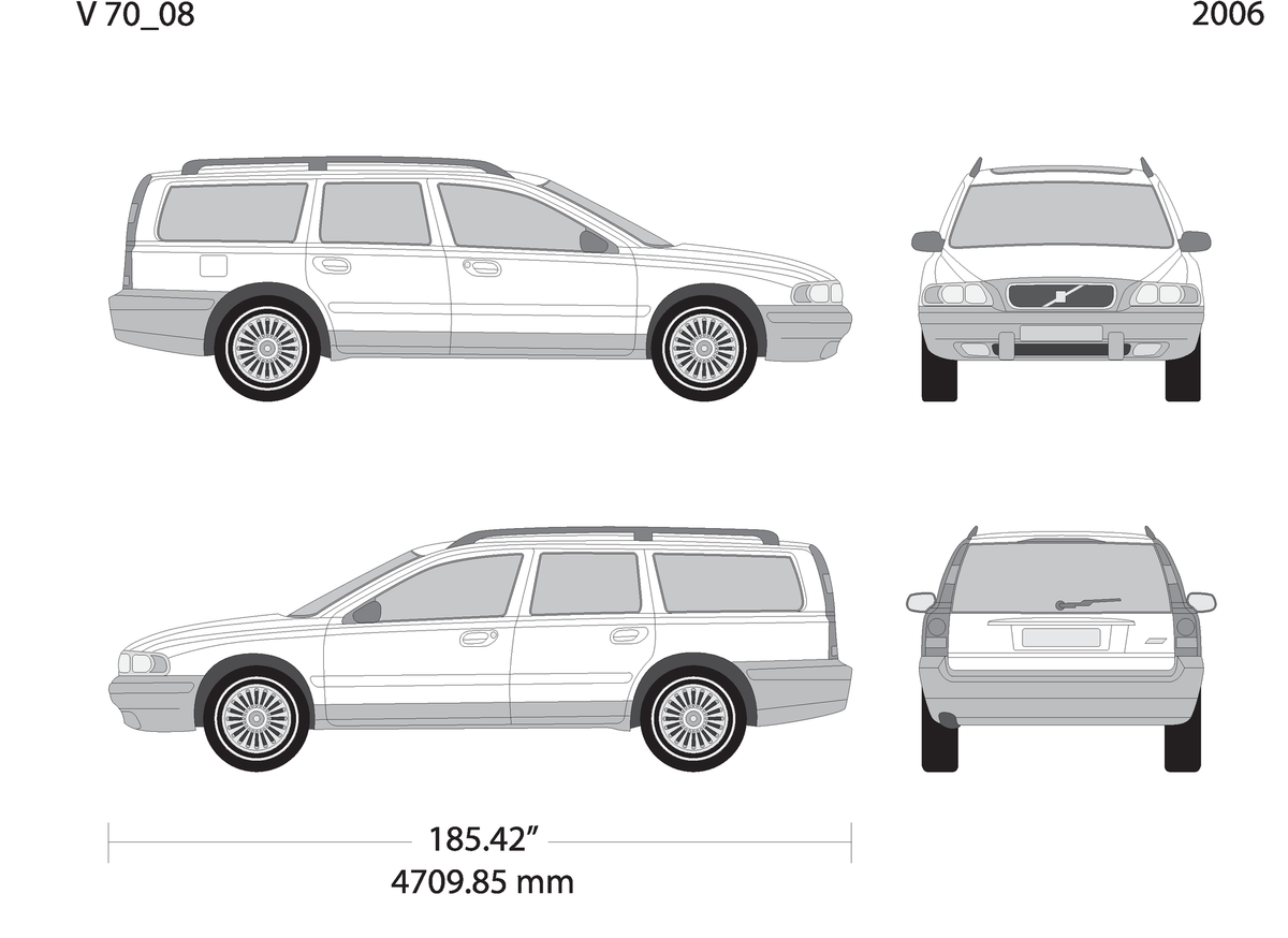 2006 Volvo Volvo 70 V08 Vehicle Wrap Template