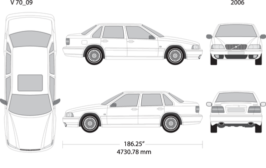 2006 Volvo Volvo 70 V09 Vehicle Wrap Template