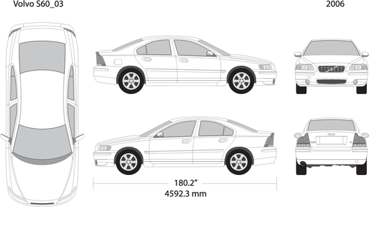 2006 Volvo Volvo S60 V03 Vehicle Wrap Template