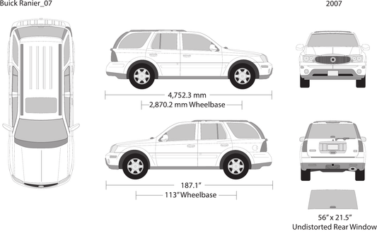 2007 Buick Ranier vector wrap template, Design-Ready PDF - GravBase