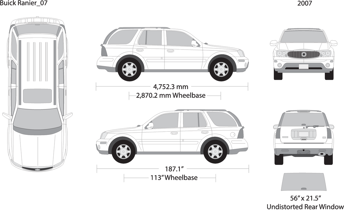 2007 Buick Ranier V07 Vehicle Wrap Template