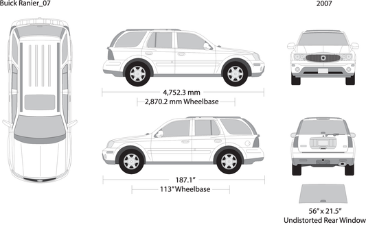 2007 Buick Ranier V07 Vehicle Wrap Template
