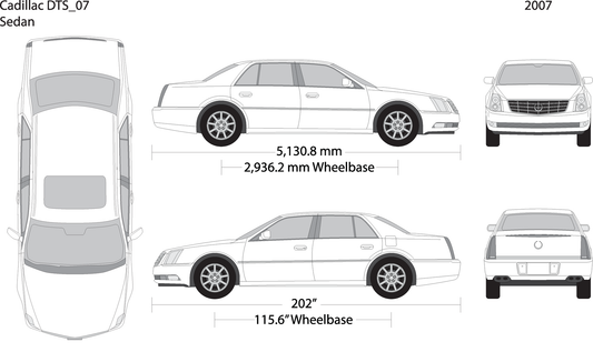 2007 Cadillac Dts V07 Vehicle Wrap Template