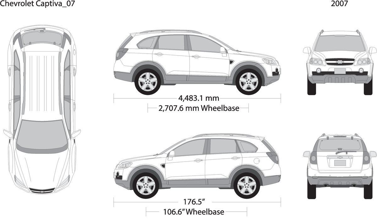 2007 Chevy Captiva V07 Vehicle Wrap Template