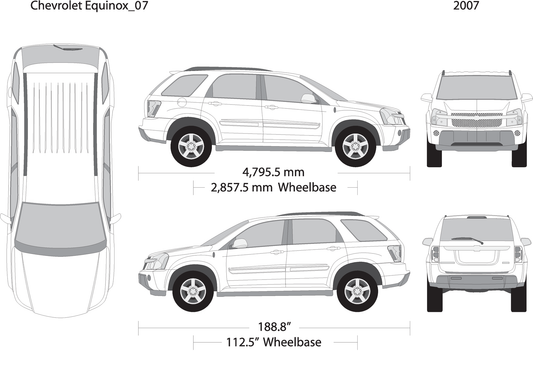 2007 Chevy Equinox V07 Vehicle Wrap Template