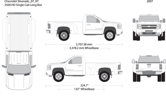 2007 Chevy Silverado 2500 3500 Hd V07 Vehicle Wrap Template