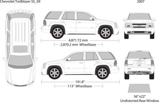 2007 Chevy Trailblazer Vector Wrap Template - GravBase