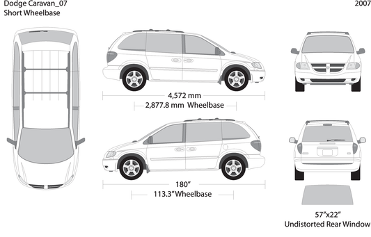 2007 Dodge Caravan V07 Vehicle Wrap Template