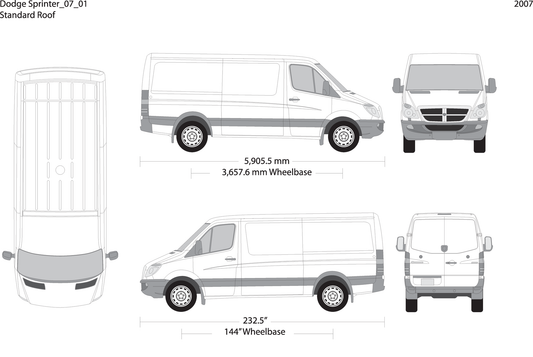2007 Dodge Sprinter V01 Vehicle Wrap Template