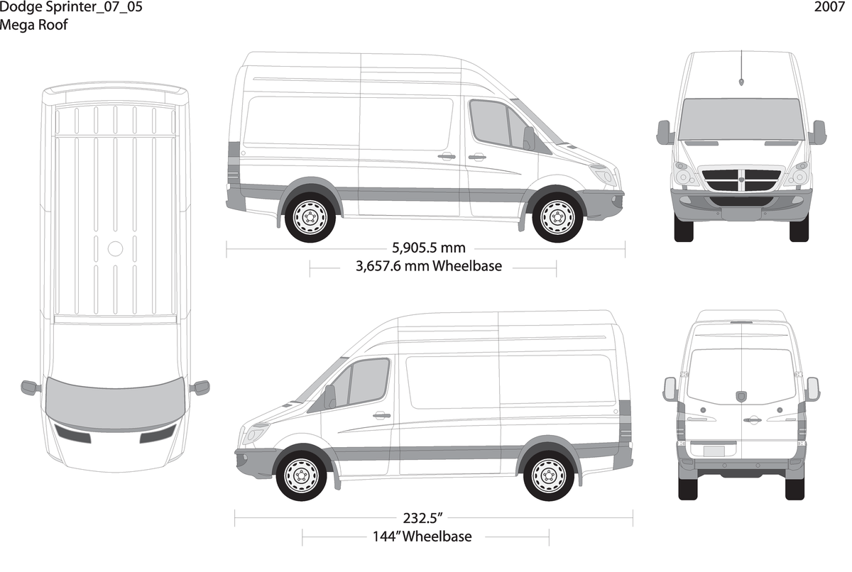 2007 Dodge Sprinter V05 Vehicle Wrap Template