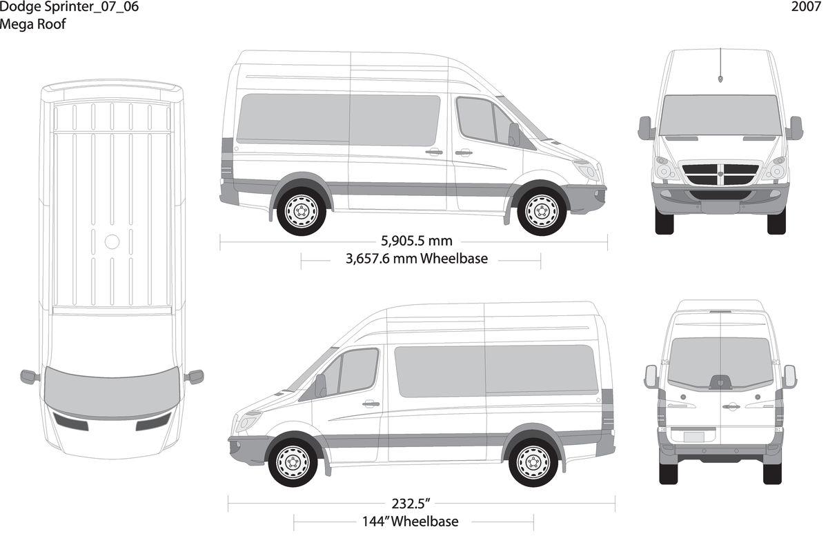2007 Dodge Sprinter V06 Vehicle Wrap Template