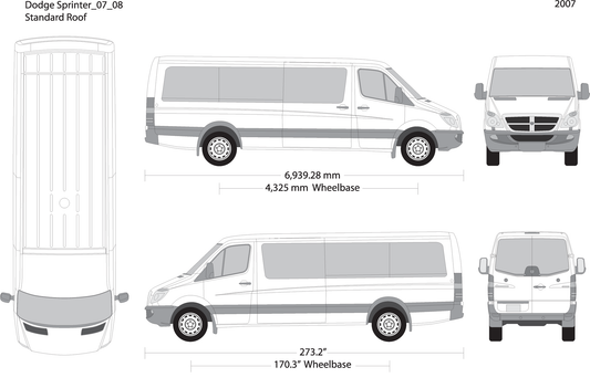 2007 Dodge Sprinter V08 Vehicle Wrap Template