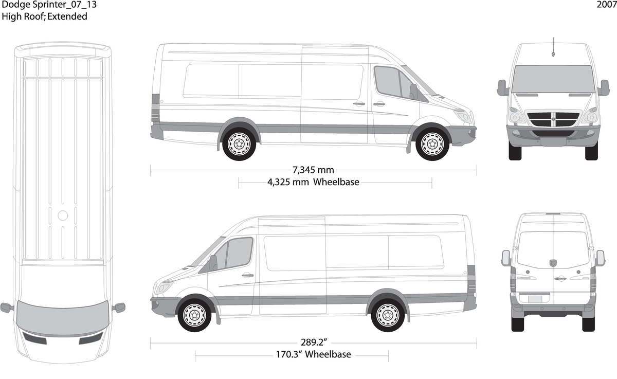 2007 Dodge Sprinter V13 Vehicle Wrap Template