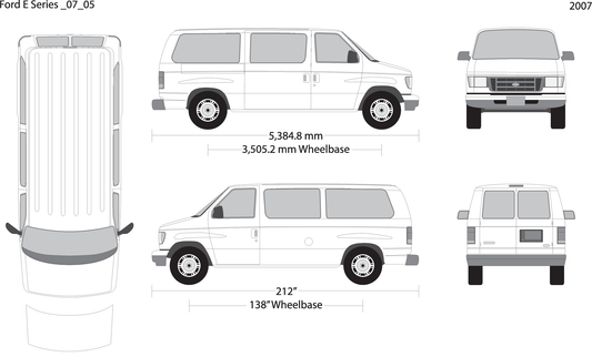 2007 Ford E Series V05 Vehicle Wrap Template