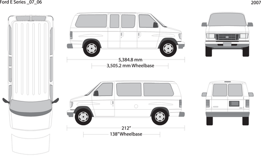 2007 Ford E Series V06 Vehicle Wrap Template