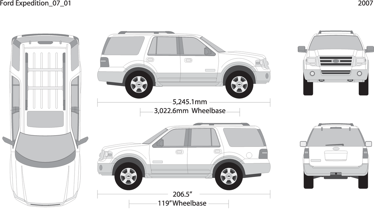 2007 Ford Expedition V01 Vehicle Wrap Template