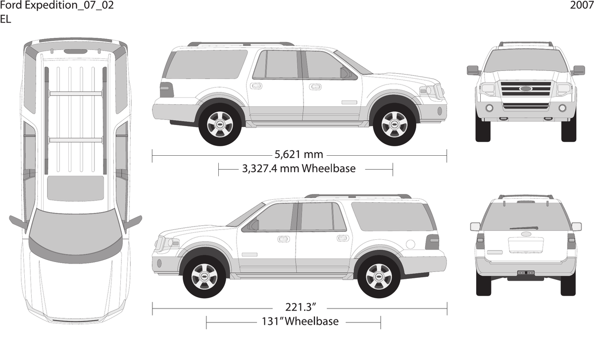 2007 Ford Expedition vector wrap template V02, Design-Ready PDF - GravBase