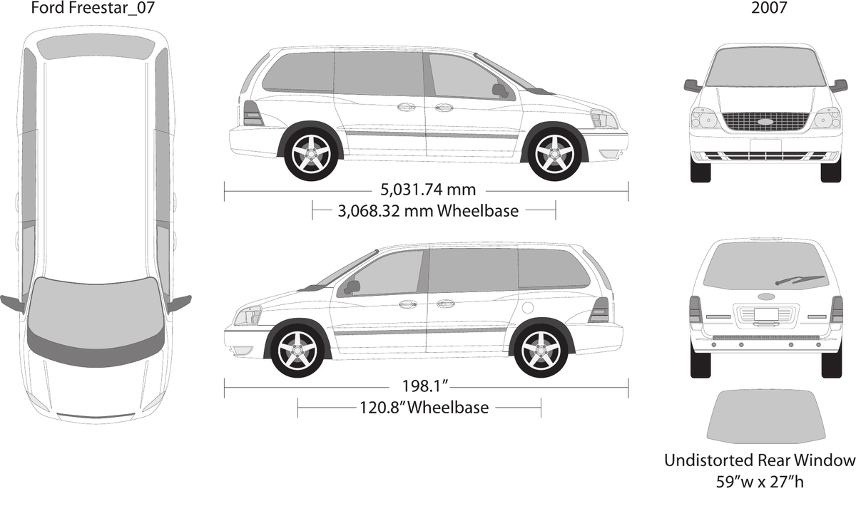 2007 Ford Freestar Vector Wrap Template - GravBase