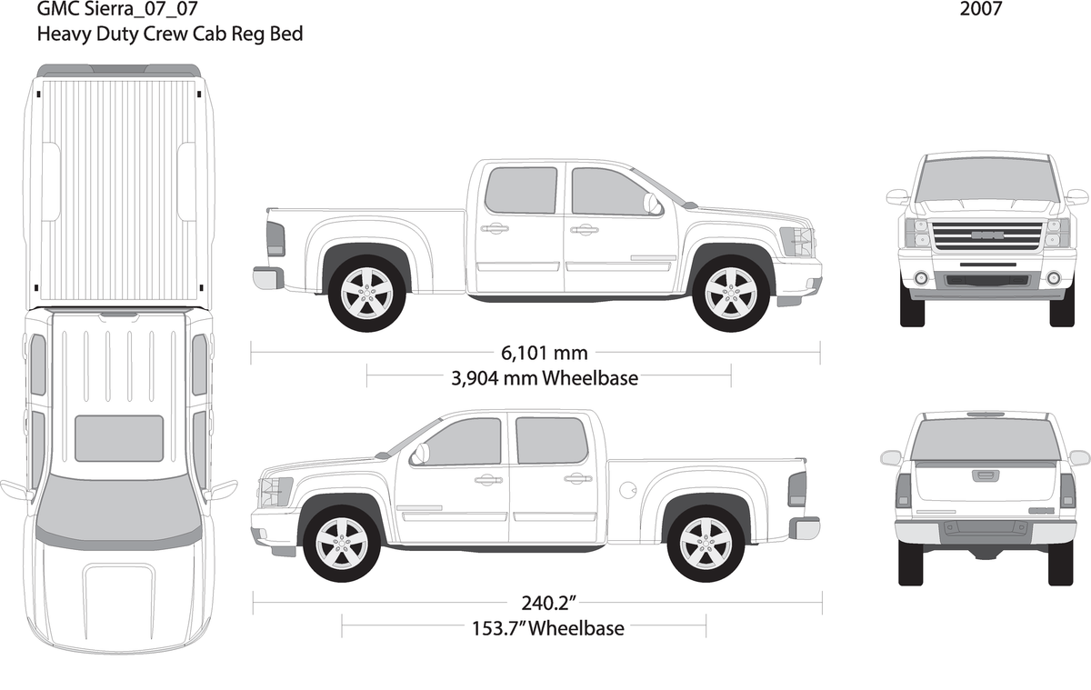 2007 Gmc Sierra 2500 3500 Hd V07 Vehicle Wrap Template