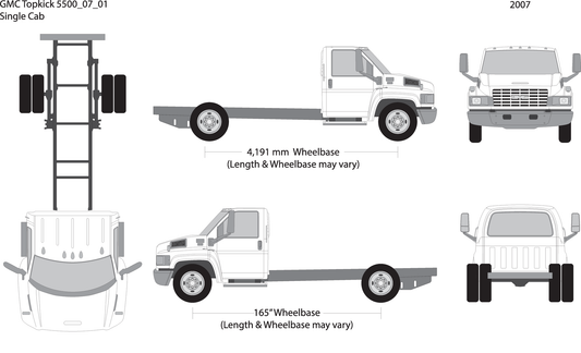 2007 Gmc Topkick 5500 V01 Vehicle Wrap Template
