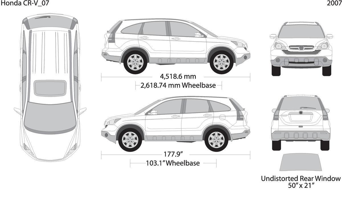 2007 Honda Cr V V07 Vehicle Wrap Template