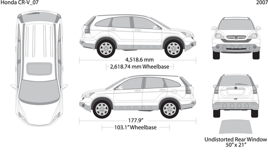 2007 Honda Cr V V07 Vehicle Wrap Template
