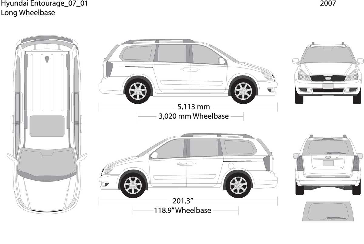 2007 Hyundai Entourage V01 Vehicle Wrap Template