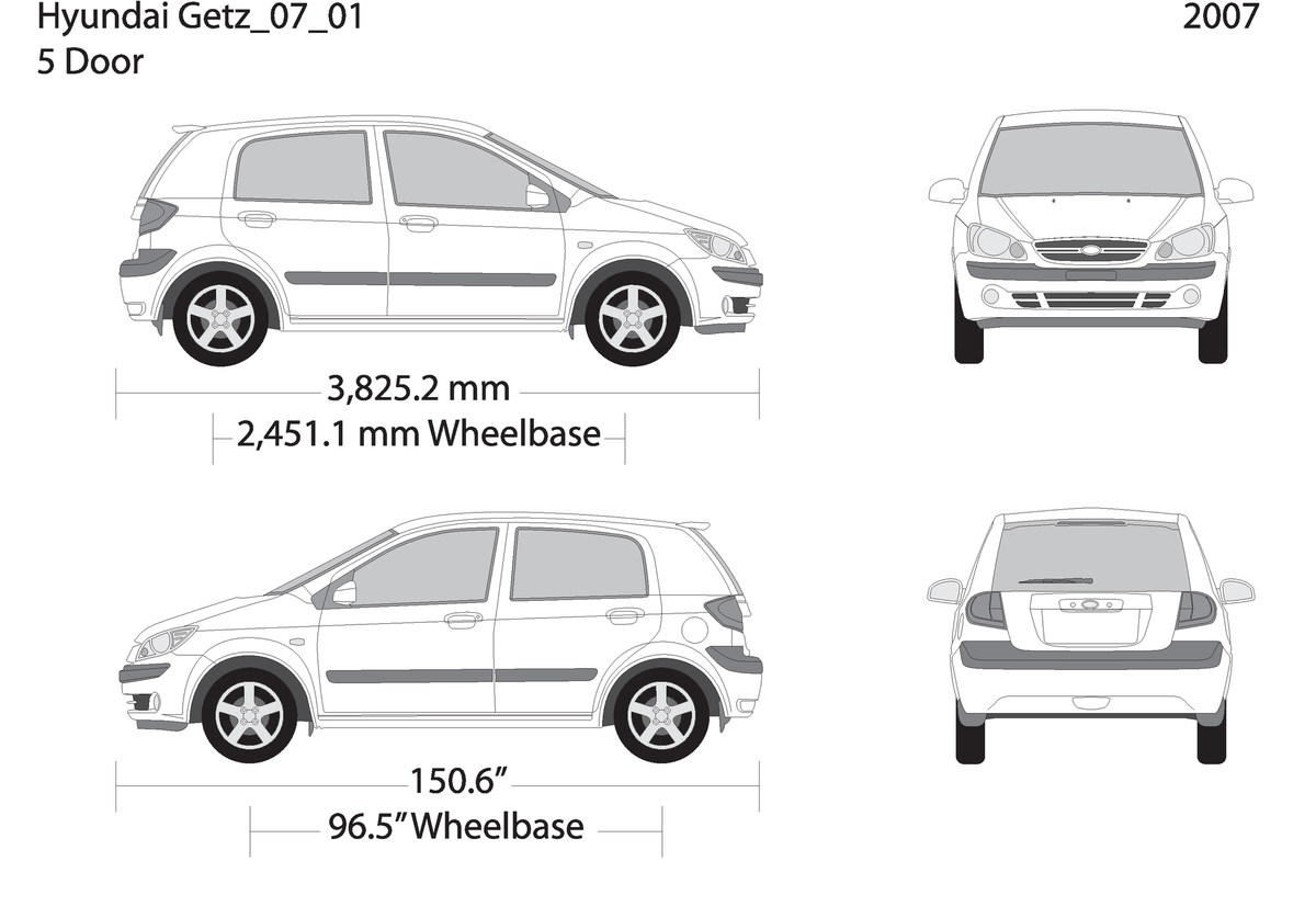 2007 Hyundai Getz V01 Vehicle Wrap Template