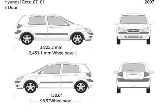 2007 Hyundai Getz V01 Vehicle Wrap Template