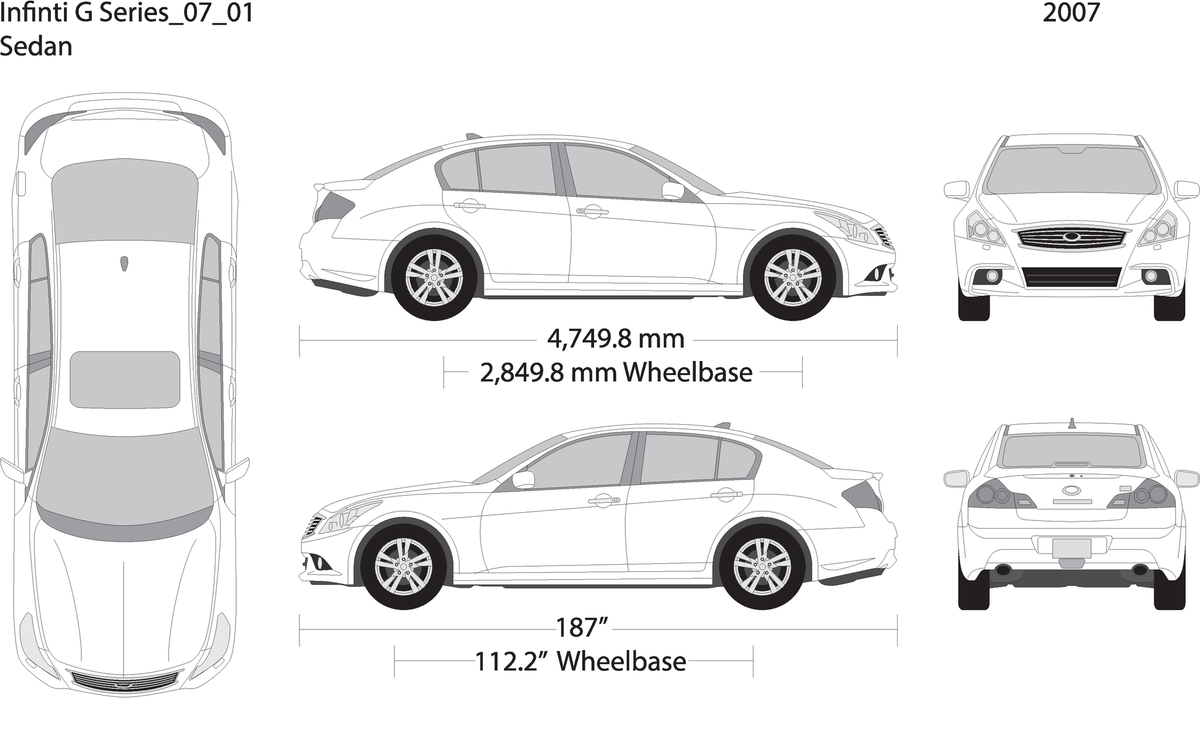 2007 Infiniti G Series V01 Vehicle Wrap Template