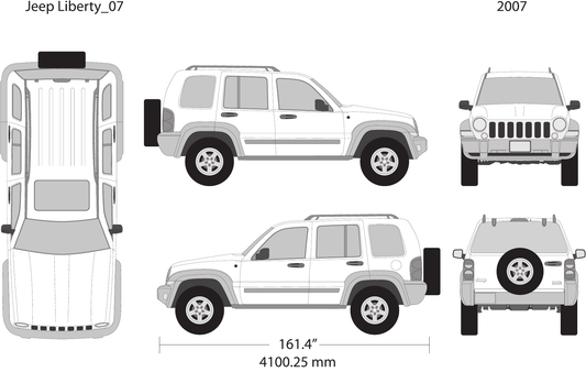 2007 Jeep Liberty Vector Wrap Template - GravBase