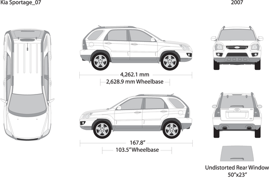 2007 Kia Sportage V07 Vehicle Wrap Template