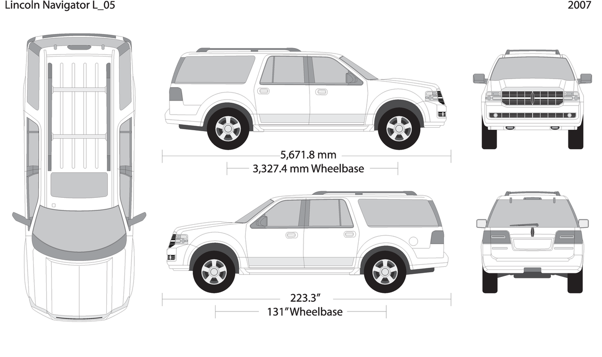 2007 Lincoln Navigator V05 Vehicle Wrap Template