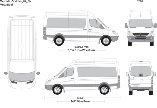 2007 Mercedes Sprinter V06 Vehicle Wrap Template
