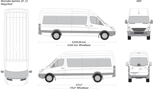 2007 Mercedes Sprinter V12 Vehicle Wrap Template