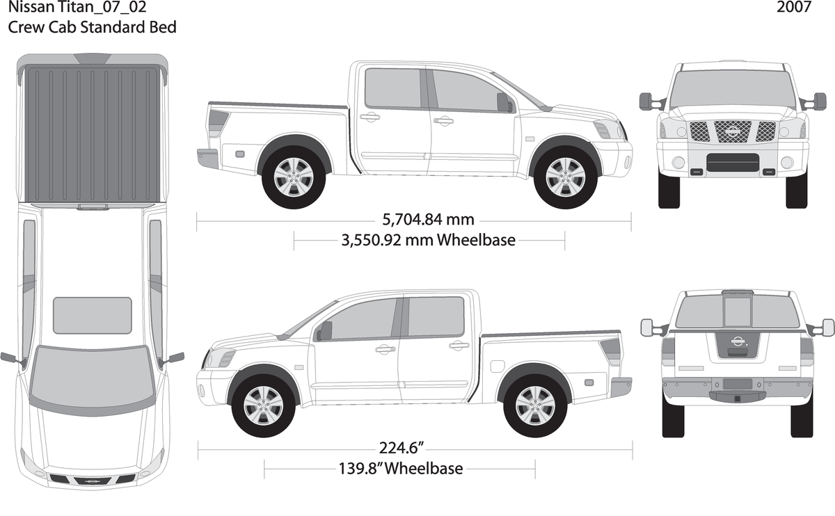 2007 Nissan Titan V02 Vehicle Wrap Template