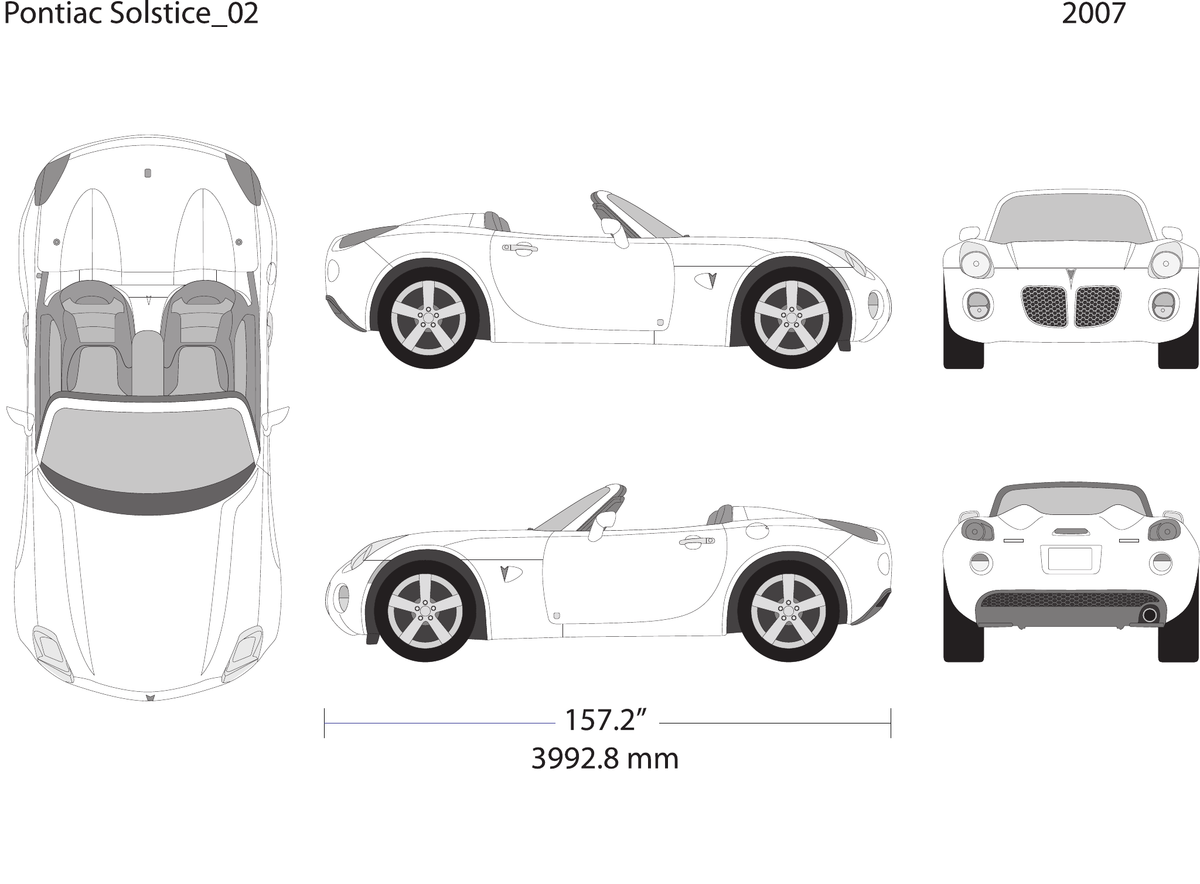 2007 Pontiac Solstice vector wrap template, Design-Ready PDF - GravBase