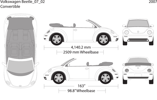 2007 Volkswagen Beetle vector wrap template V02, Design-Ready PDF - GravBase